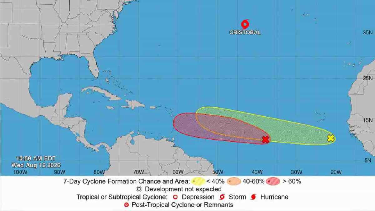 Tormenta tropical Cristóbal se forma en el Atlántico