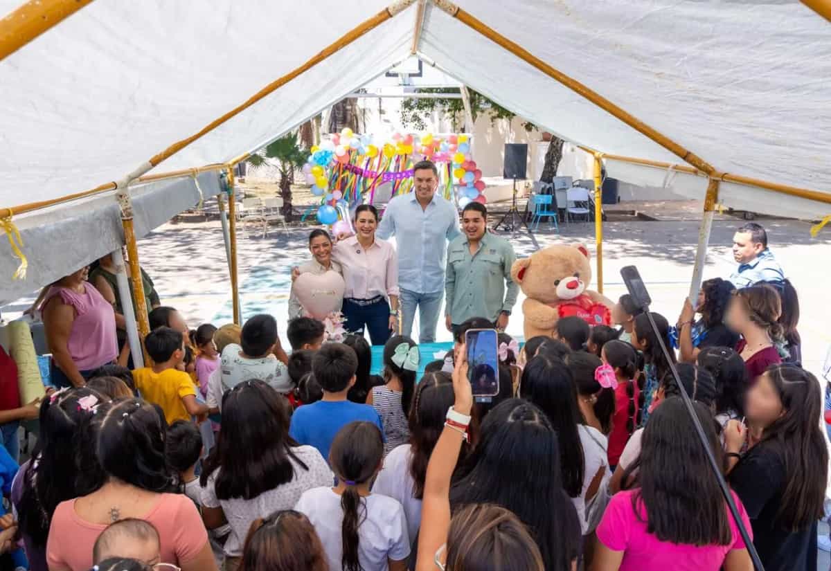 Llevan Estefanía Mercado y Eduardo Nájera amor a niñas y niños del DIF Playa del Carmen
