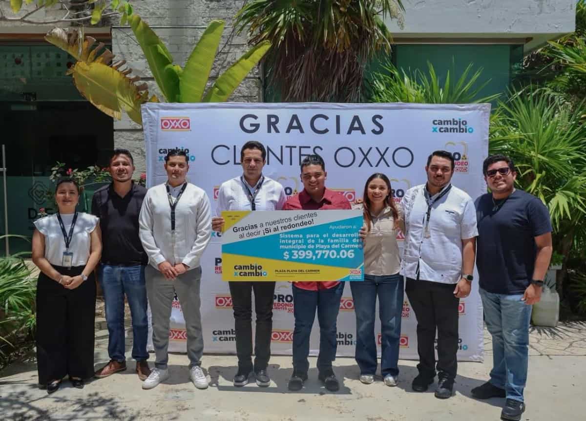 DIF Playa del Carmen recibe 399 mil pesos de Redondeo OXXO