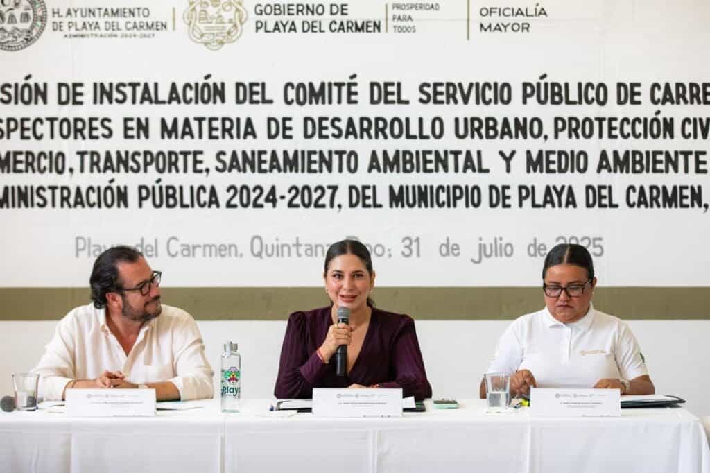 Instala Estefanía Mercado el Comité del Servicio Público de Carrera para Inspectores en Playa del Carmen