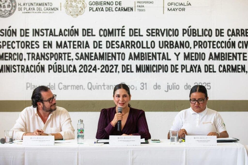 Instala Estefanía Mercado el Comité del Servicio Público de Carrera para Inspectores en Playa del Carmen