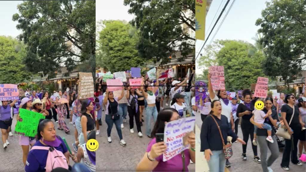 Saldo blanco en Playa del Carmen durante conmemoración del Día Internacional de la Mujer; activistas vandalizan el Palacio Municipal